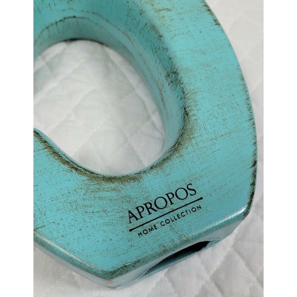 Apropos Home Collection Letter C Rustic Turquoise Desk Wall Home Office Décor - Picture 3 of 16